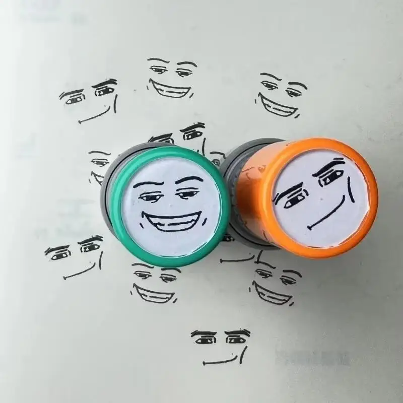 Characters Funny Expressions Photosensitive Seal Peripheral Handbook Interesting Anime Action Series Children Toys Holiday Gifts