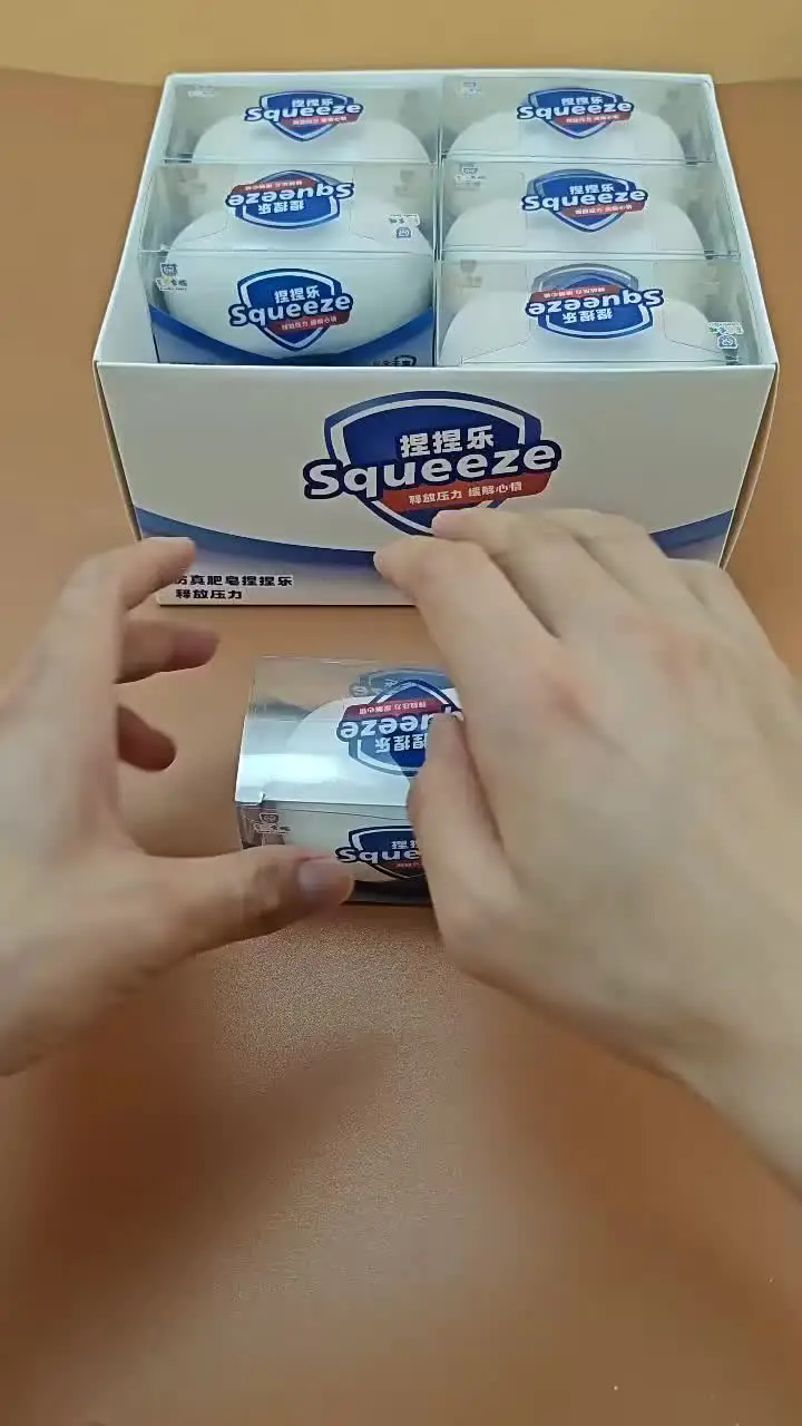 Bola de Jabón Blanda, Juguete Antiestrés, Bola de Jabón para Apretar, Bloques Redondos Hechos a Mano, Rellenos, Juguete Antiestrés, Regalo para Adultos