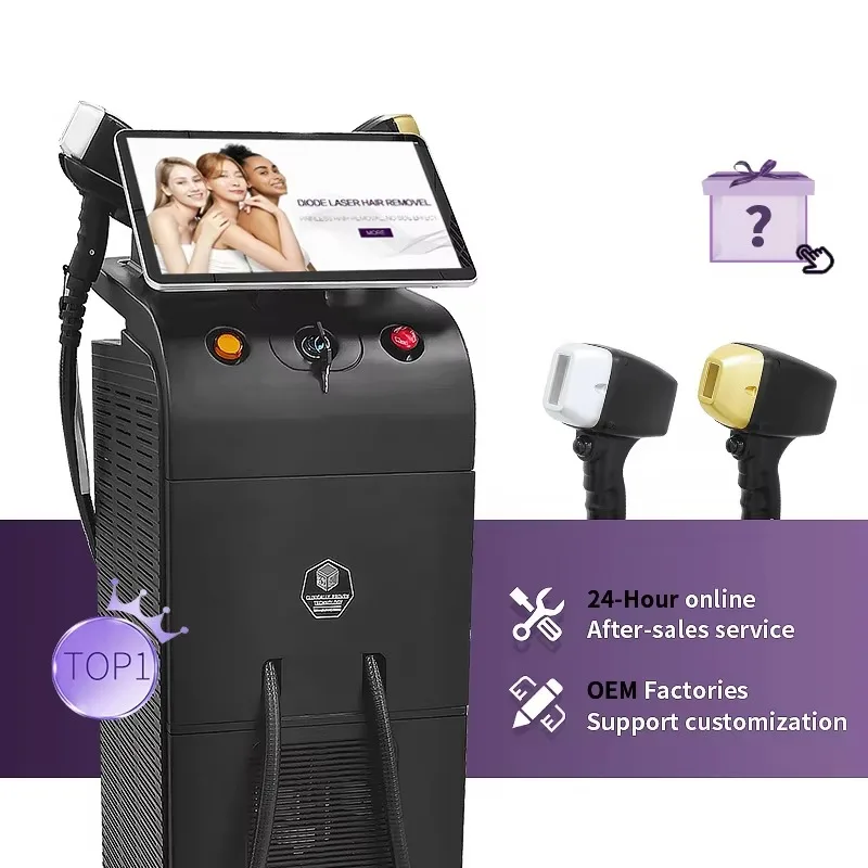 2026 Newest High Power 3 Years Warranty Diode Laser 808 nm Ice Cooling 4 Wavelength Laser Diode Laser Hair Removal Machine Price