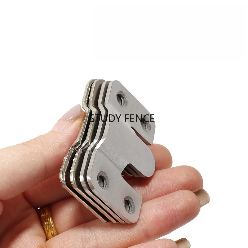 4set of Furniture Frame Hanging Buckle Concealed Mirror Buckle Stainless Steel Decorative Connection Piece Hardware Accessories