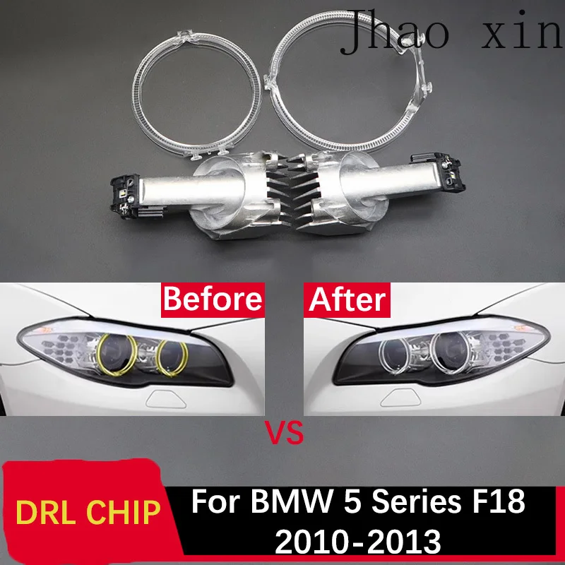 Circuit Board Angel Eye for BMW 5 Series F18 10-13 with Aluminum Block White Light Ballast Lamp Tube Car Daytime Lights DRL CHIP