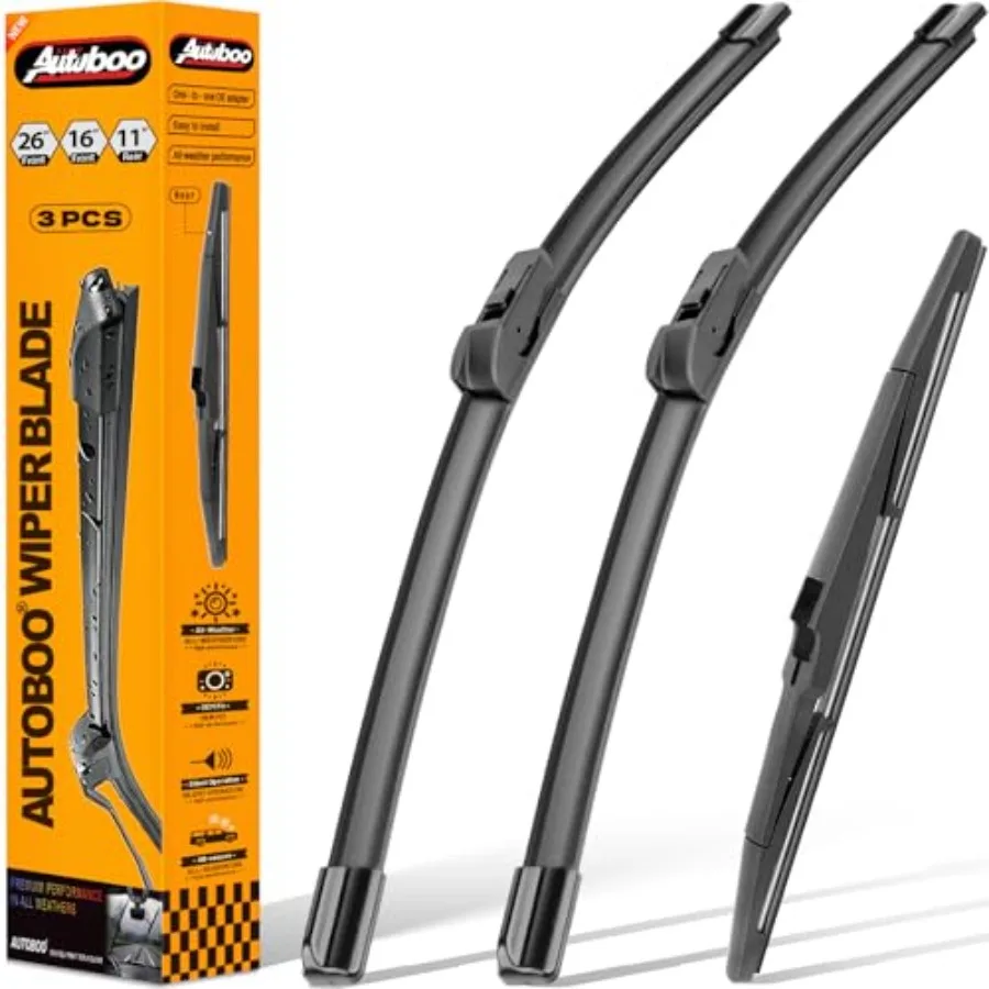 

26"+16" Windshield Wipers with 11" Rear Wiper Blade Replacement for Chevy Trax 2024 2025-Original Factory Quality Pack of 3
