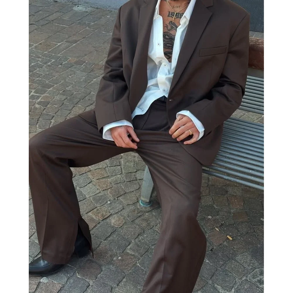 

Suits For Men' Business Blazer Boutique Male 2 Piece Set Daily Jacket Pants Casual Business Social Party Man Clothing