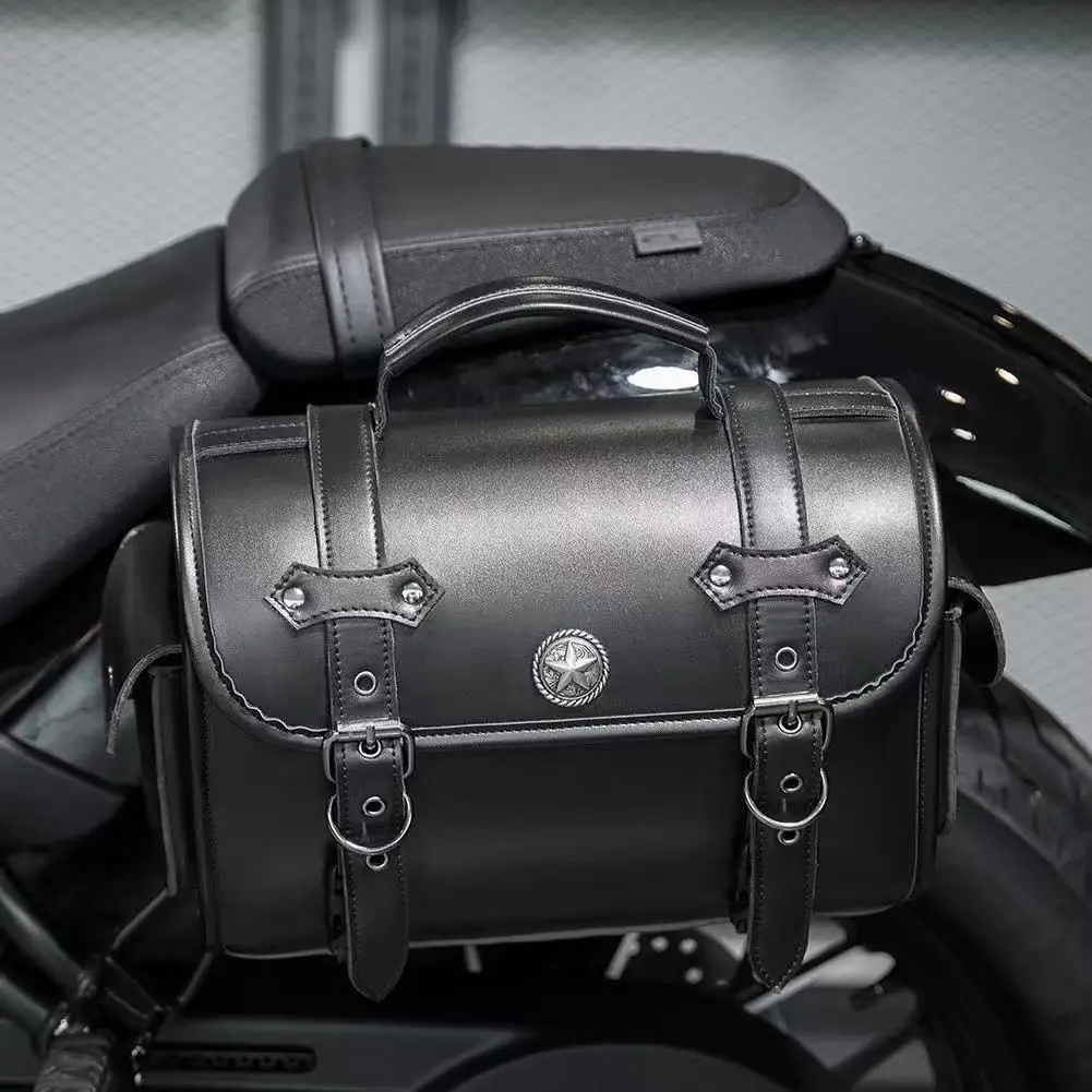 Motorcycle Saddlebag Retro Throwover Saddlebags  Motorcycle Luggage Side Bags Waterproof Storage Tool Bag for Harley Moto