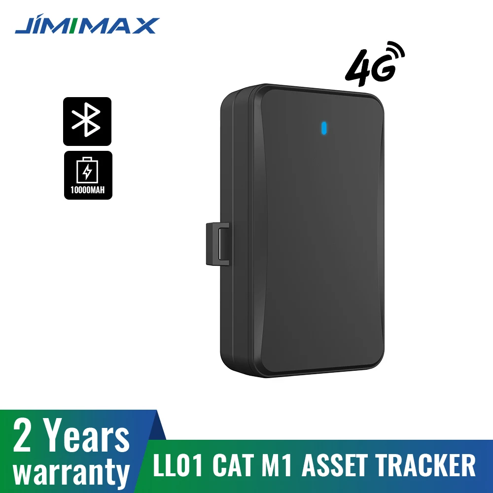 JIMIMAX LL01 Magnetic GPS Tracking Device 4G Assets Locator 10000mAh Battery Bluetooth Car Tracker Wireless Anti-thieft Security