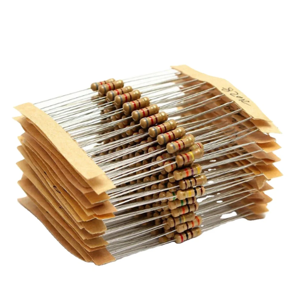 

300pcs 30value Rang 1ohm-3M ohm 1/2W Carbon Film Resistors Assortment Kit Set NEW 30 Values Resistor Hot Sale