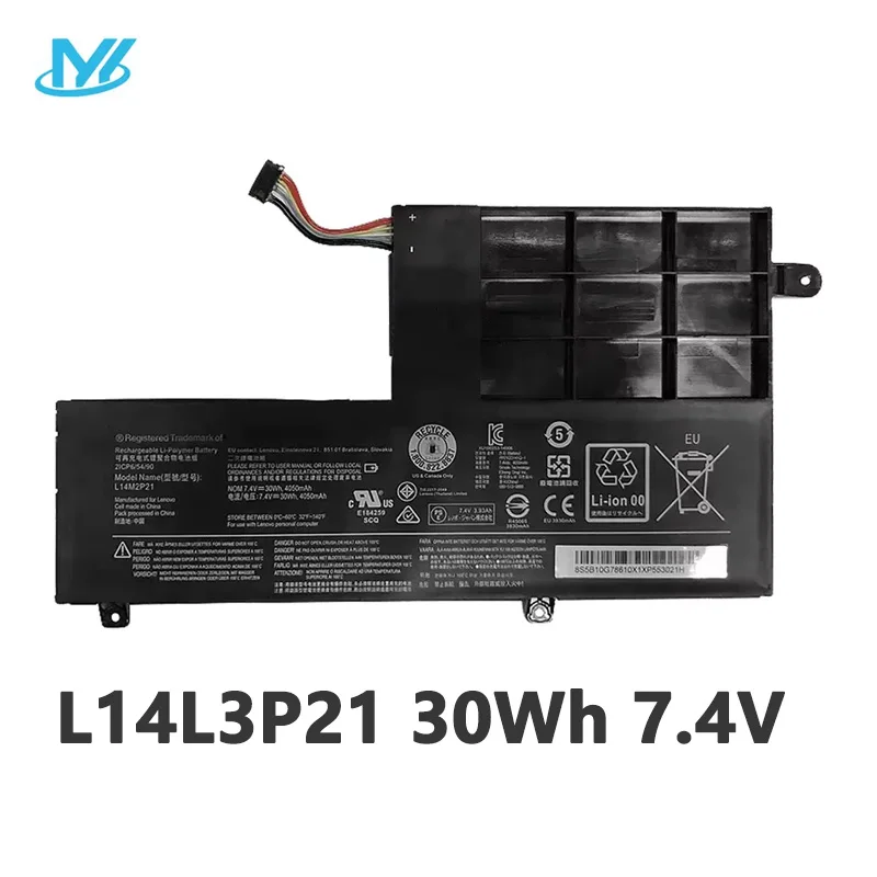 MYiYAE L14m3p21 L14l3p21 7.4V 30Wh Laptop Battery for Lenovo Flex 3-1470 4-1580 Ideapad Yoga 300s 500s 510s 720-15ikb 14/15inch