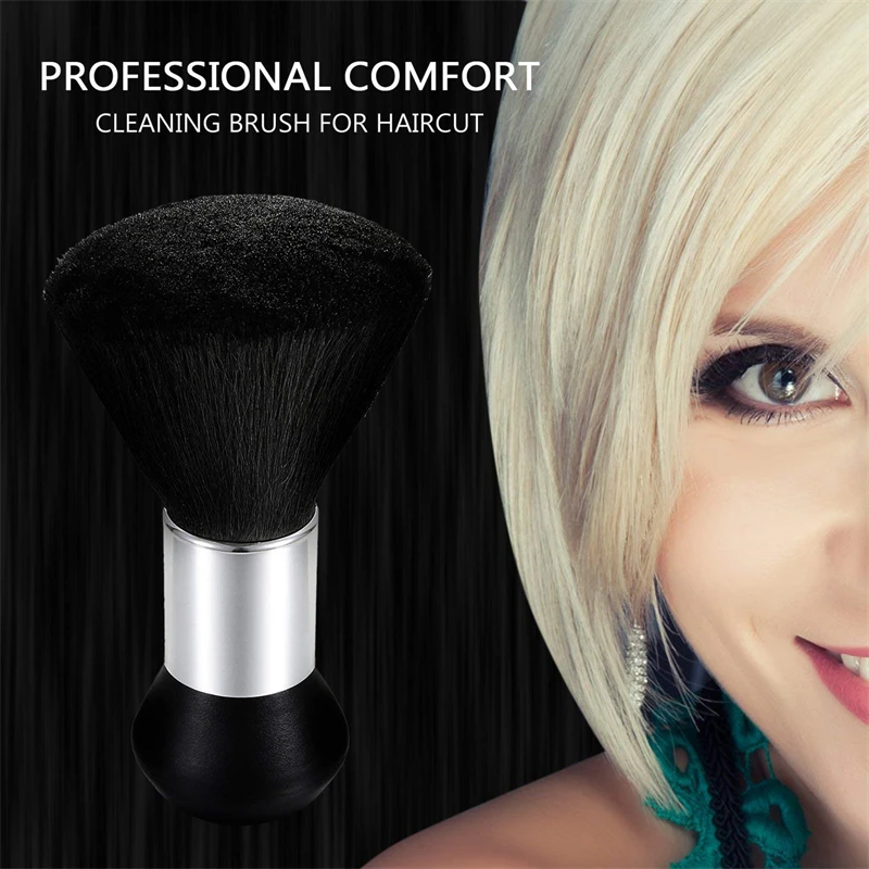 Barber Cutting Brush Professional Black Handle Hairdressing Broken Hair Cleaning Accessories Salon Neck Face Duster Styling Tool