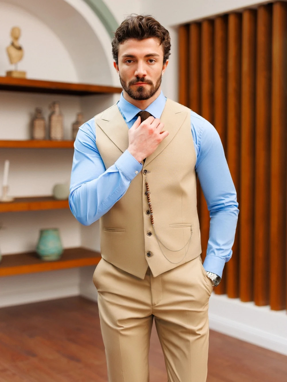 High Quality Stylish Men's Suits Blazer Vest Pants 3 Pieces Customized Classic Suit Set For Men Handsome Tuxedo Party Prom Wear