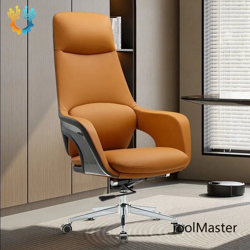 

[2026]High Back Leather Executive Office Chair Modern Adjustable Swivel Lift Chair For CEO Manager