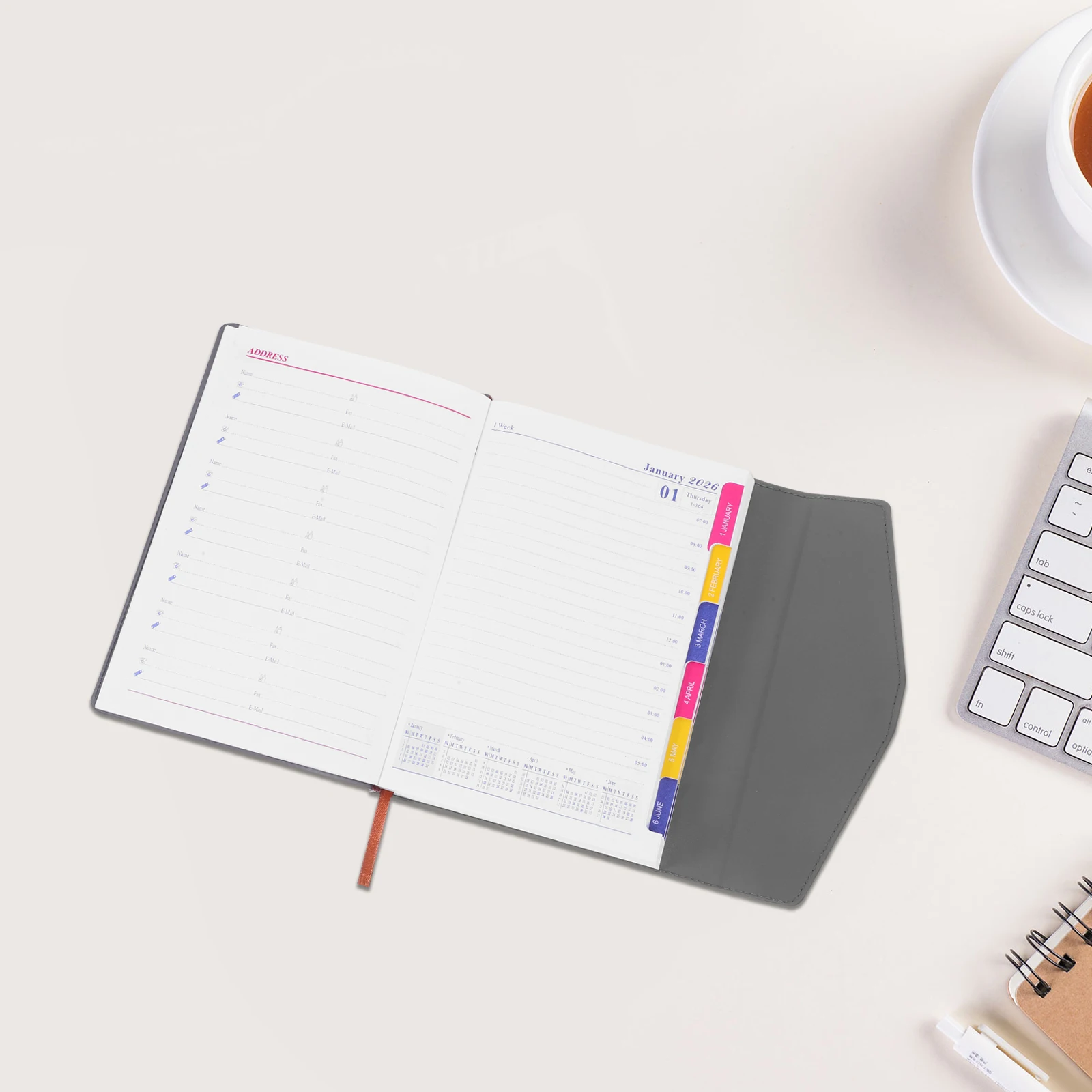 

2026 Schedule College Planner Notebook Agenda Notepad Calendar Paper Daily Task Appointment