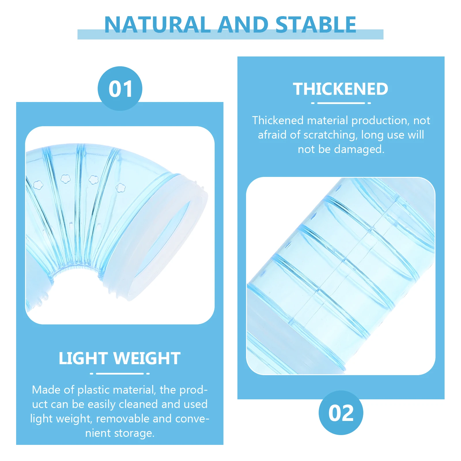 

1 Set Plastic Hamster Cage Tunnels Thickened Durable Tube Reinforced Tunnel Mouth Connector For Diy Expansion Maze External Pipe