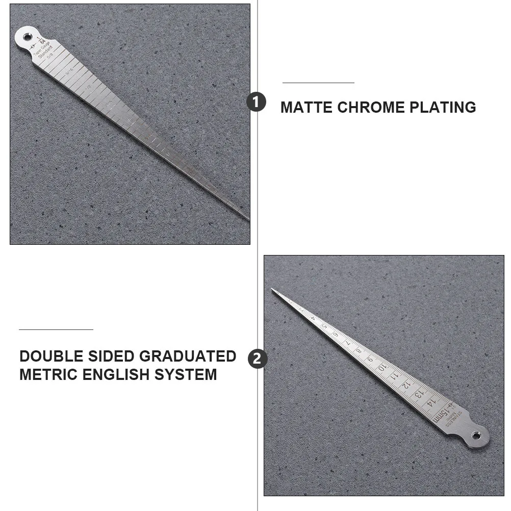 

2Pcs Wedge Welding Inspection Gauge Stainless Steel Durable Precise Scale for Thread Debugging Mold Testing Machine