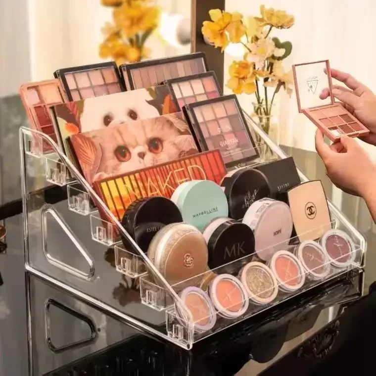 Mehrstöckiges Kosmetik-Aufbewahrungsregal, Nagellack-Präsentationsständer, Lidschatten-Aufbewahrungsbox
