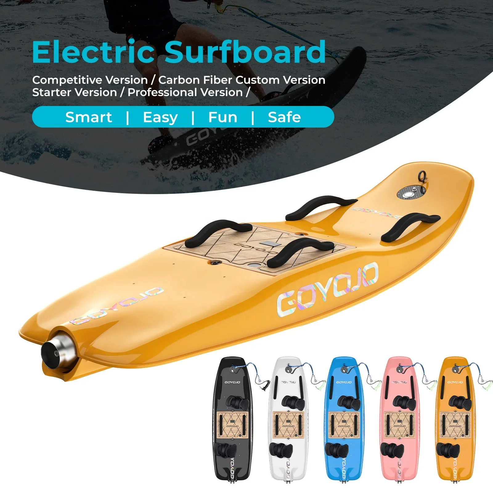 GOYOJO Electric Surfboard New in Carbon Fiber Jet Surf Board Seaside Outdoor Sports Water Surf 15KW 65KM/H or more