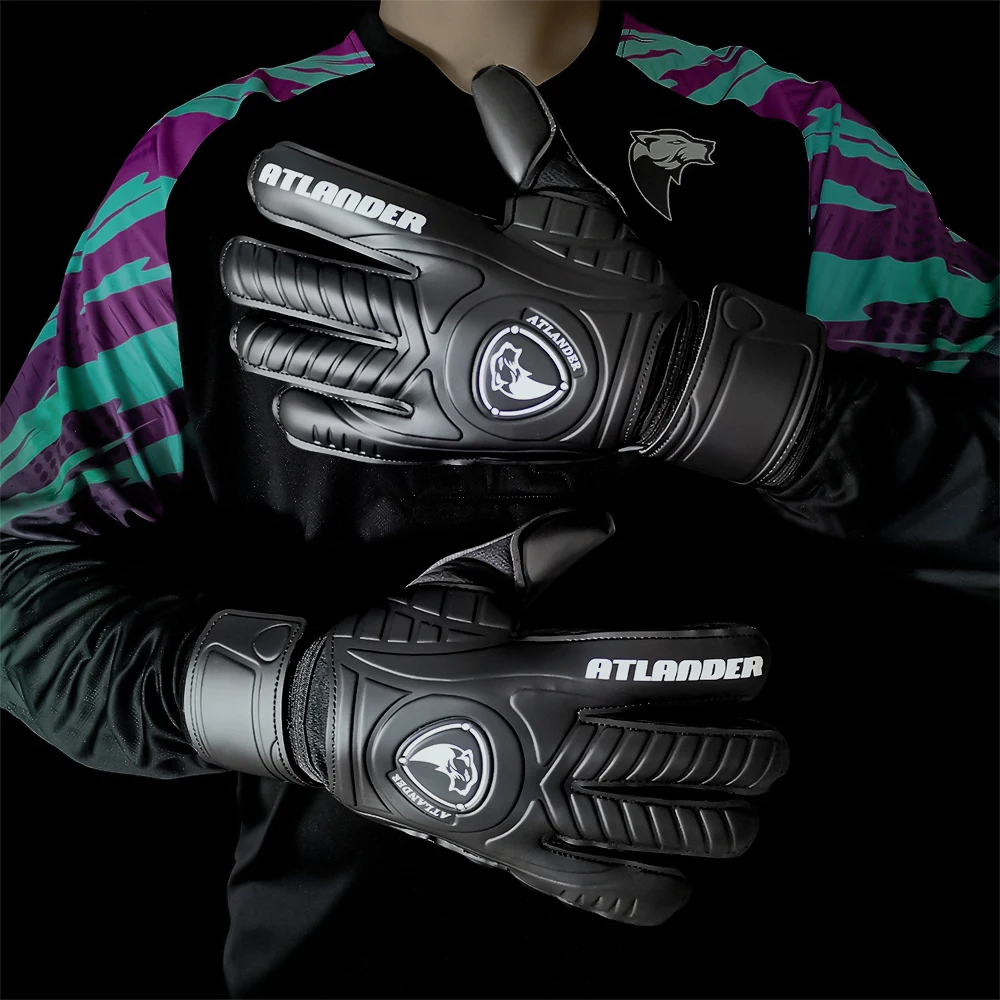 Kids Adults Finger Protection Goalkeeper Gloves Football High Quality Latex Guard Soccer Strong Grip Fingerave Save Goalie Glove