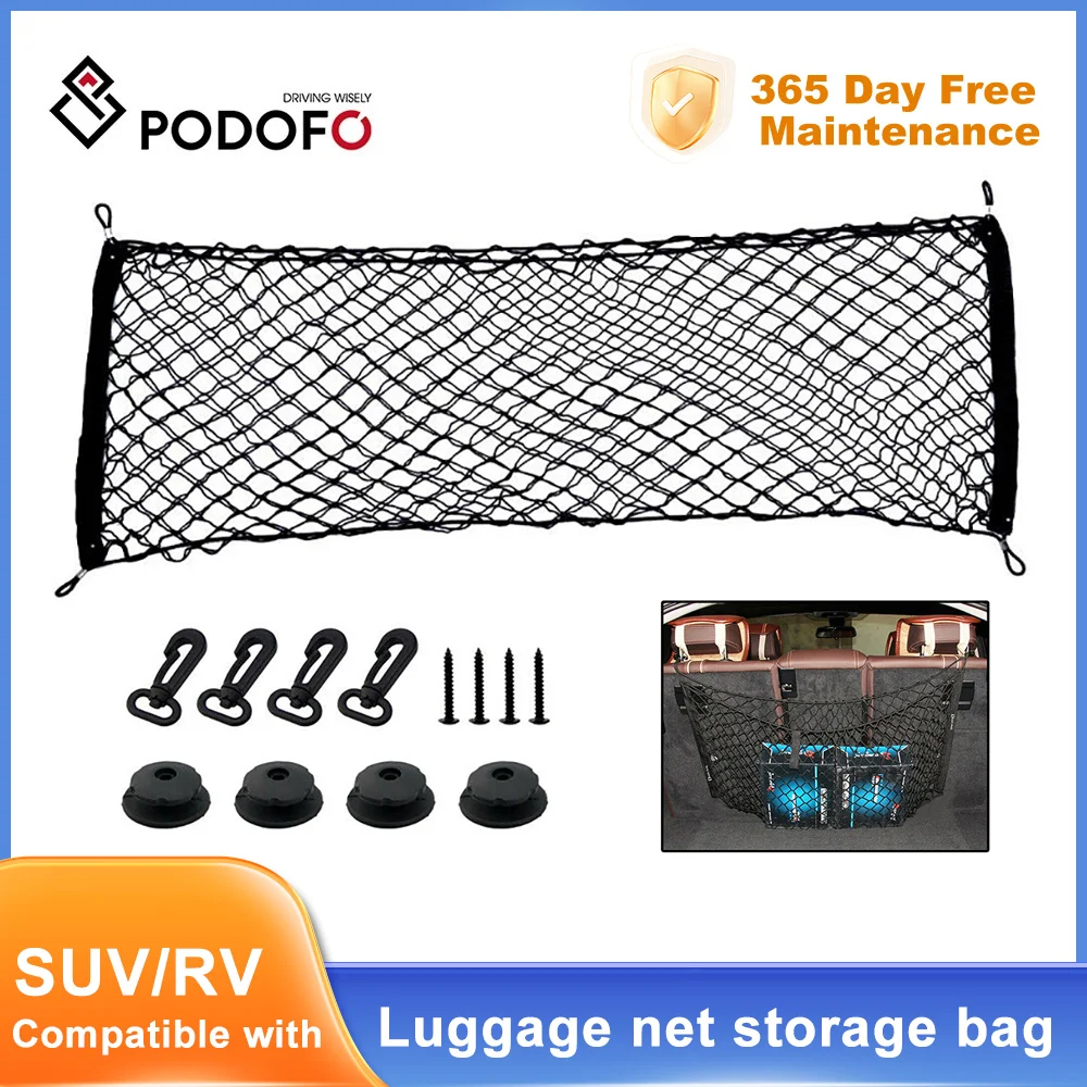 Podofo Car Trunk Net Pocket Car Fixed Bag Luggage Net Storage Bag Storage Net SUV Double Vertical Net