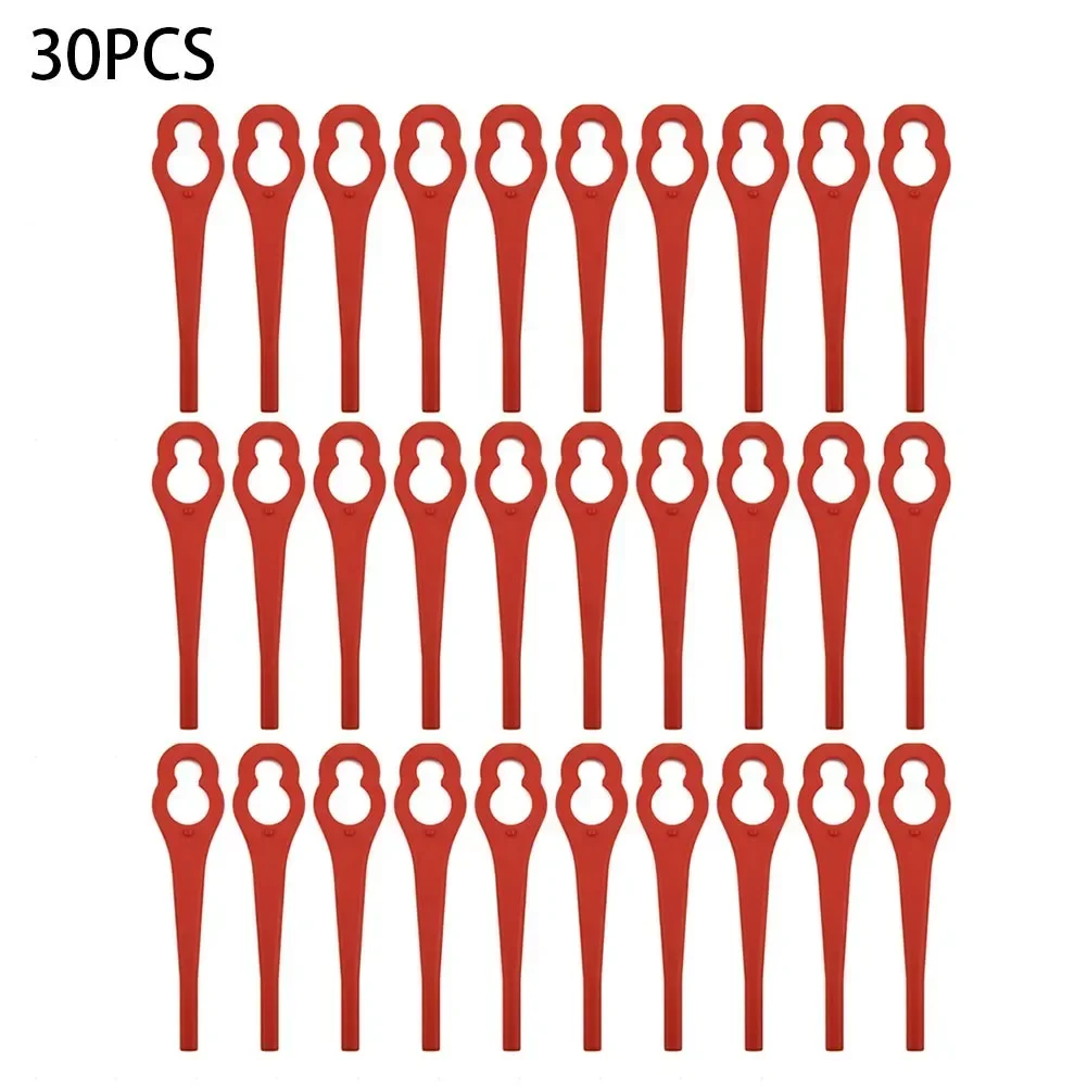 

30pc Plastic Blades 9.5cm X 2.8cm For Ferrex Aldi FAR 20-1 97699 2002706 FE220 Grass Trimmer Home Garden Lawn Mower Spare Parts