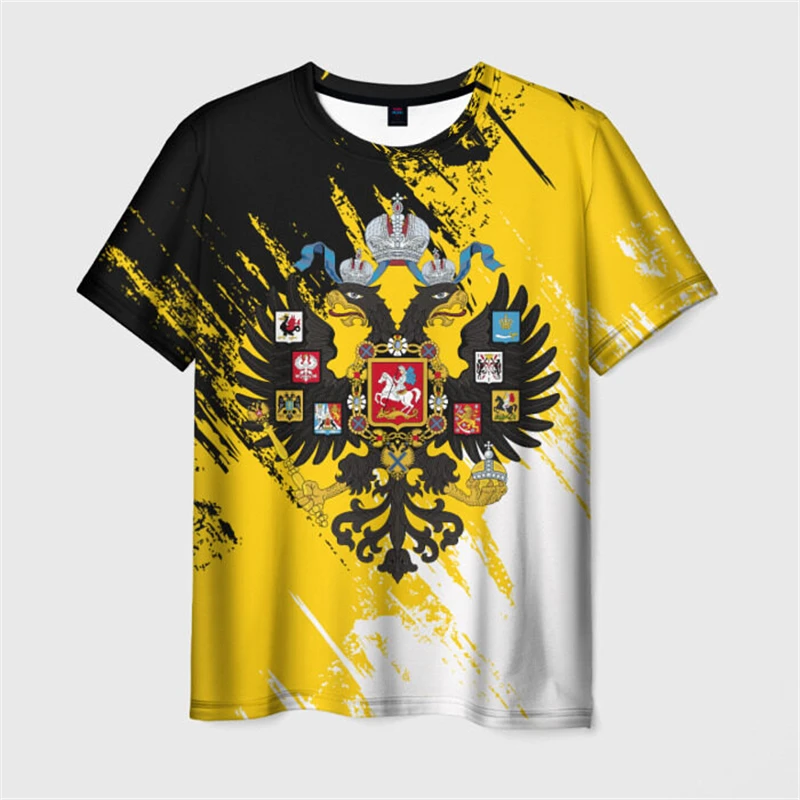 Russia Stavropol 3d Printed T-shirt Men's Streetwear Fashion Short Sleeve T Shirts National Emblem Pattern 2024 Casual Tee Top image 3