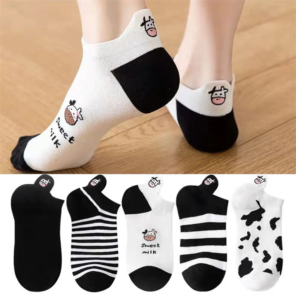 

1 Pair Boat Socks Kawaii Shallow Mouth Embroidery Girls Embroidery Panda Socks Women Cotton Socks Ankle Socks Short Heel Socks