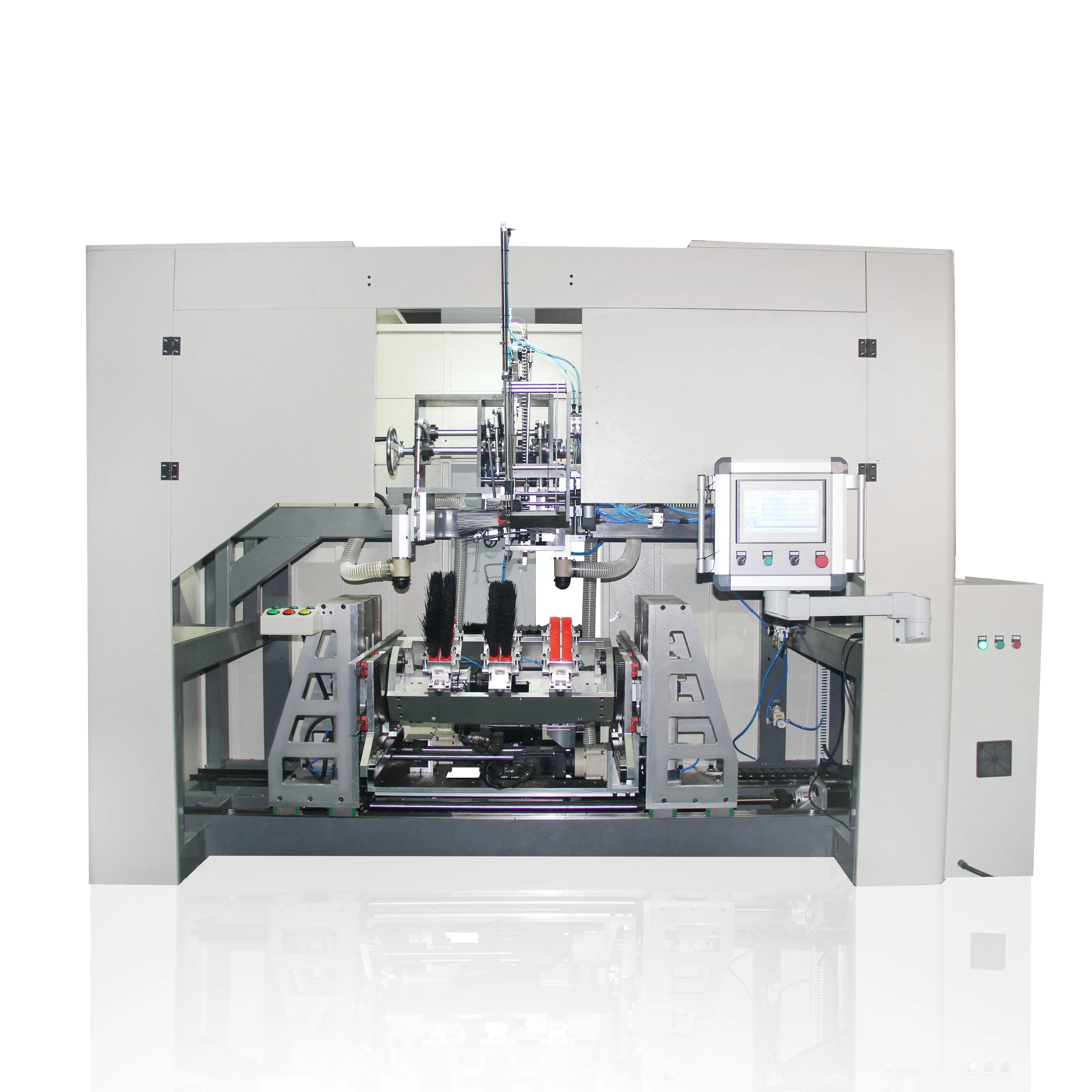 High Production 5 Axis 2 Drilling And 1 Tufting Automatic Plastic Broom Making Machine For Making Brooms