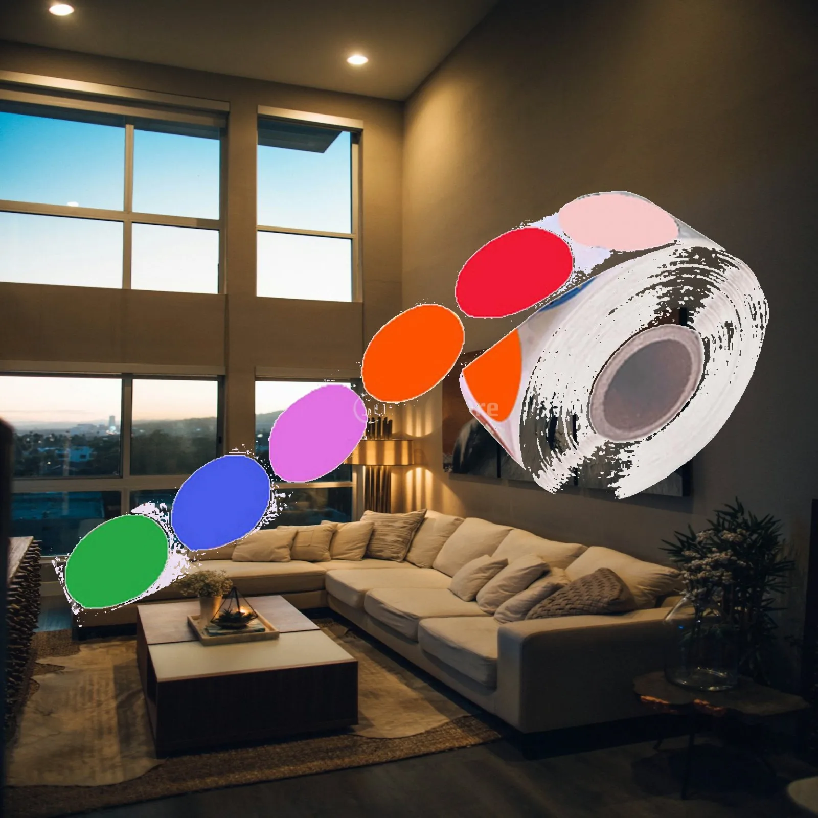 Multi Color Circle Dot Labels for Journaling Scrapbooking and Crafting with Strong Sticky Backing for Notebooks