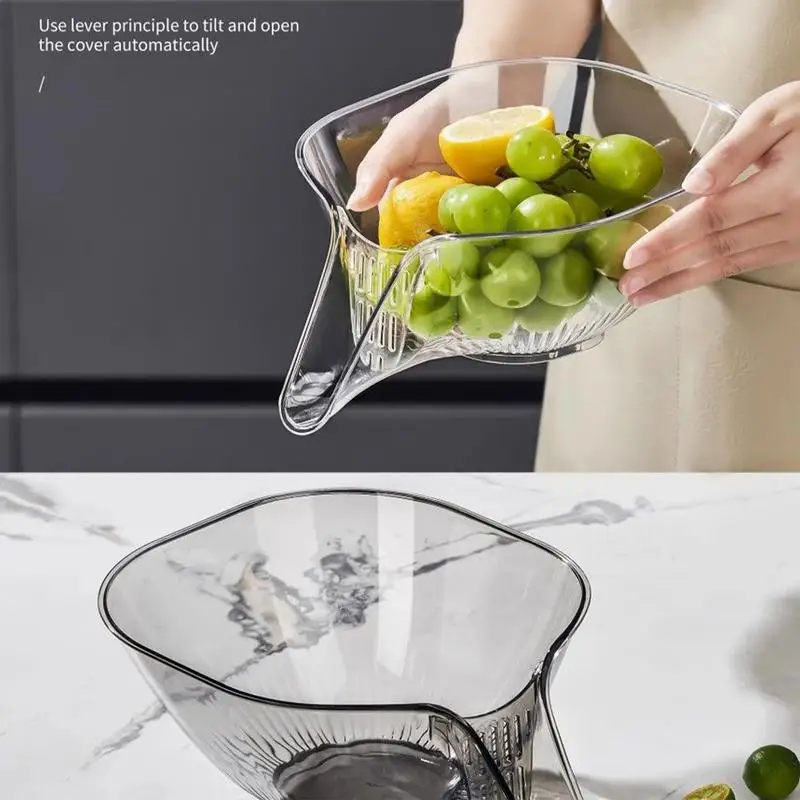 Multifuncional Kitchen Sink Colander, Drain Strainer Basket, Alta Qualidade, Household, Vegetais, Frutas, Lavagem, PET