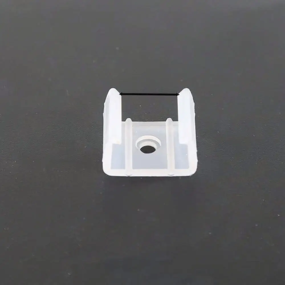 Transparent Mounting Clips For 5050 2835 LED Strip Lights Flexible Silicone Neon Rope Holder Single Hole Screw Fix