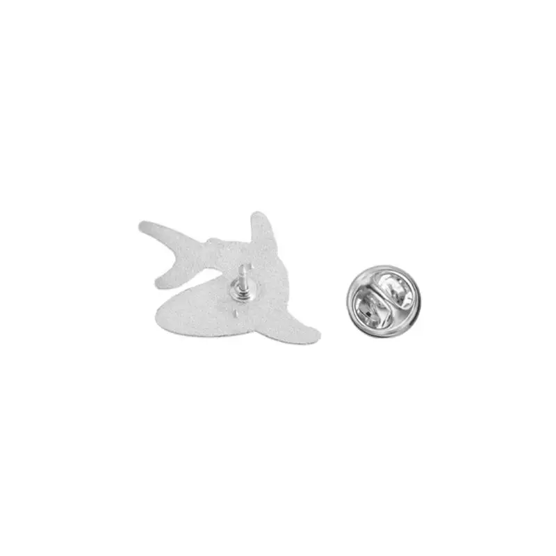 31BB Underwater Theme Enamel Pin Set Marine Life Jewelry Dolphin Shark Ray Alloy Gift