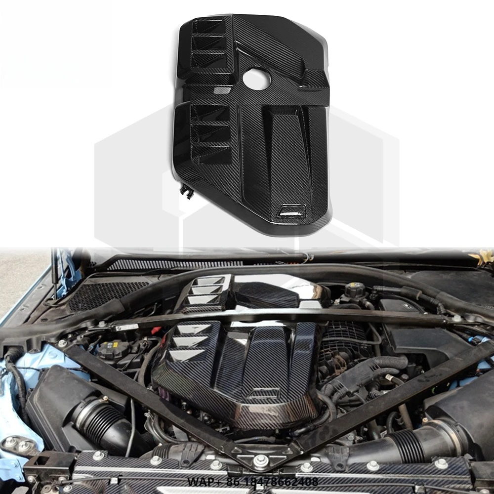 ماتي/لمعان S58 ألياف الكربون الجافة OEM نمط غطاء المحرك ل G80 G81 M3 G82 G83 M4 G87 M2 غطاء صمام المحرك هود #1