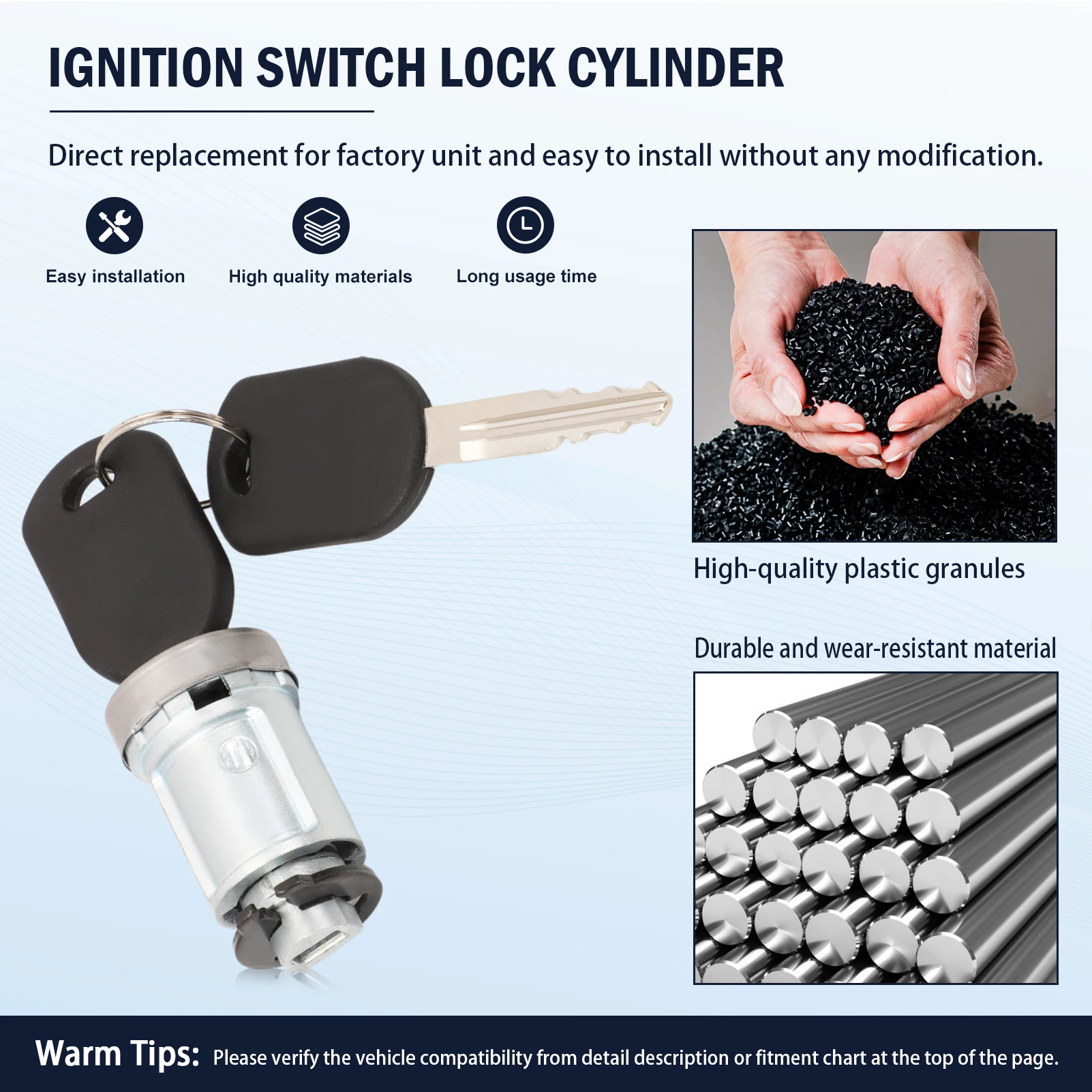 مفتاح إشعال قفل اسطوانة مع 2 مفاتيح للتركيز 2006-2011 الهروب 2008-2012 موستانج 2005-2014 C-42-197 707592 924-717 924-710 #1