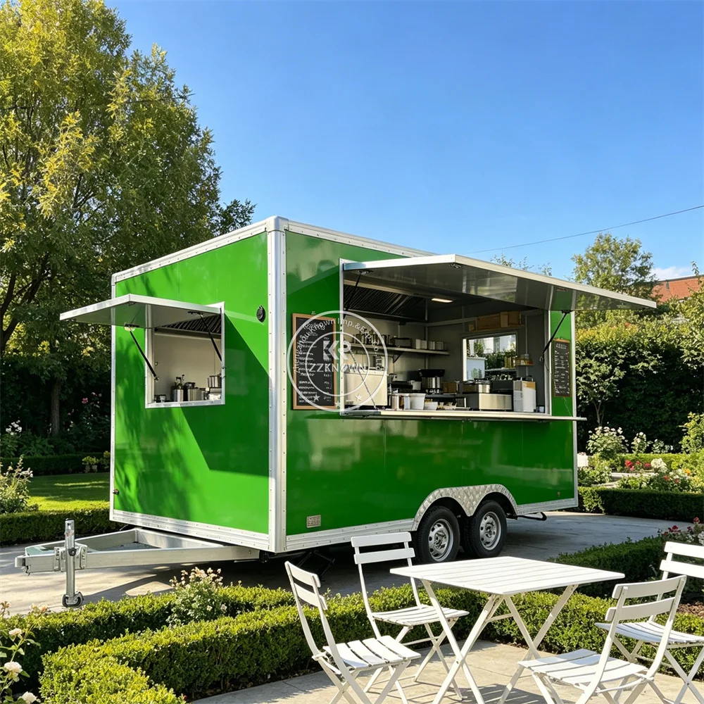 

Мобильный фудтрак-кофейня на заказ, киоск для уличной торговли, фургон для соков и смузи с полностью оборудованной кухней