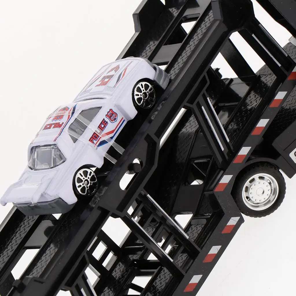 Diecast Mini Carrier Truck Educational Vehicle Toy Pull Back Cars for Kids Toddler Boys Playtime