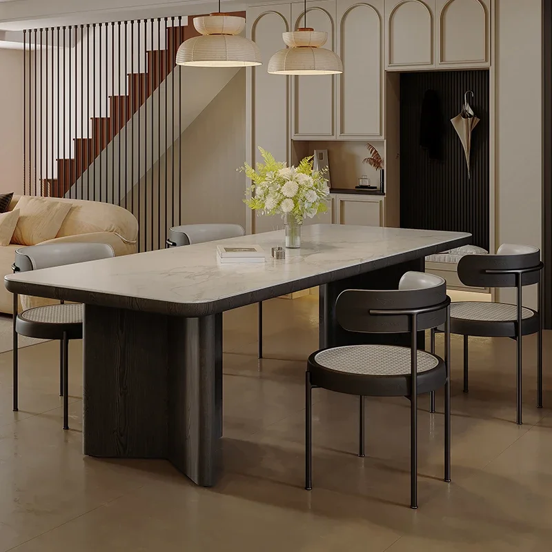 Italian Simple Dining Table Modern Adult Unusual Aesthetics Special Table Restaurant Salon High Quality Muebles Home Furniture