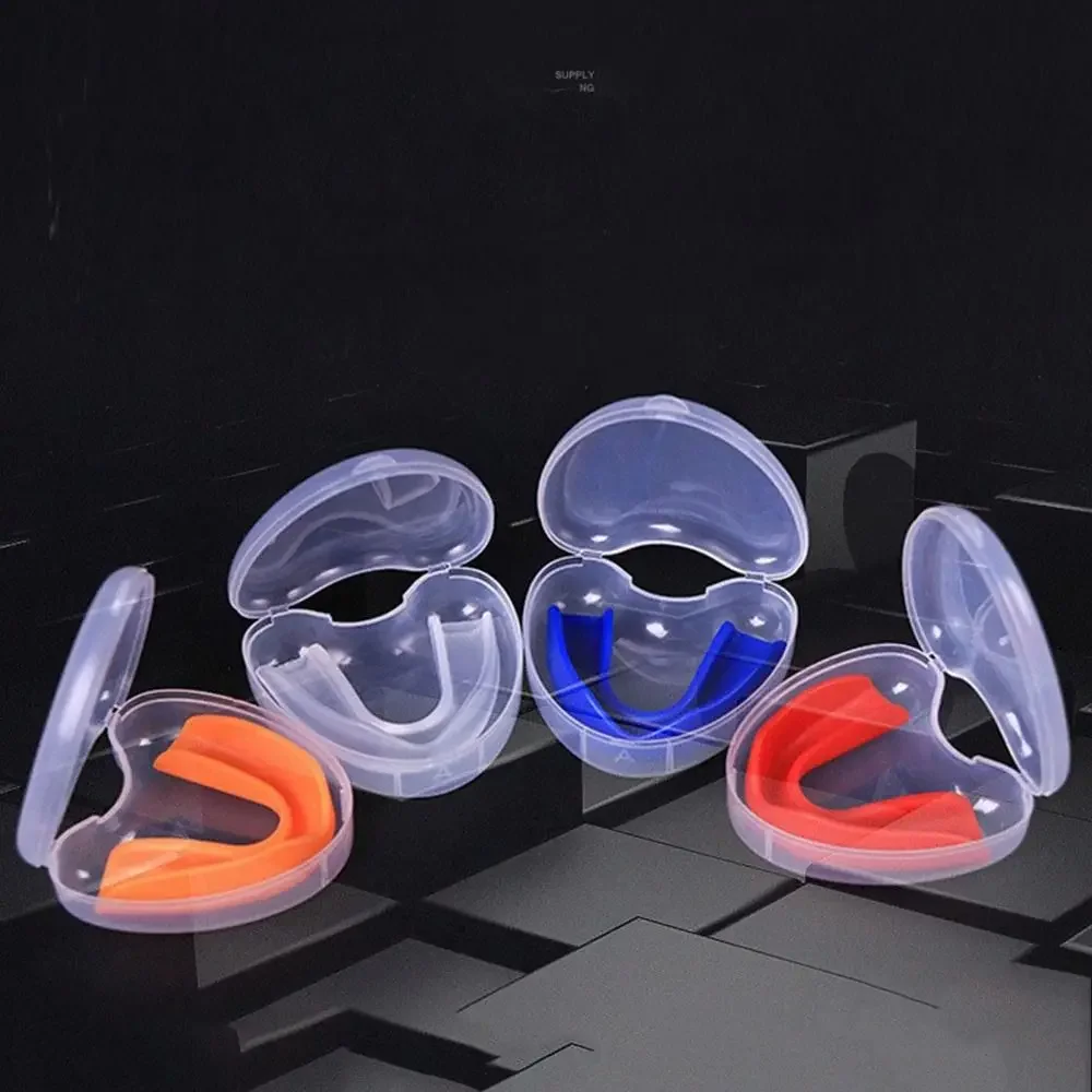 

Transparent Eva Karate Children Boxing Rugby Sports Mouth Guard Adults Mouthguard Teeth Protector With Plastic Case Box