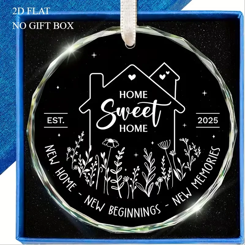 

2D самолет, милые стеклянные украшения - 8х8 см (8 см круглый) Памятные предметы на Рождество и День святого Валентина, День Благодарения, можно повесить