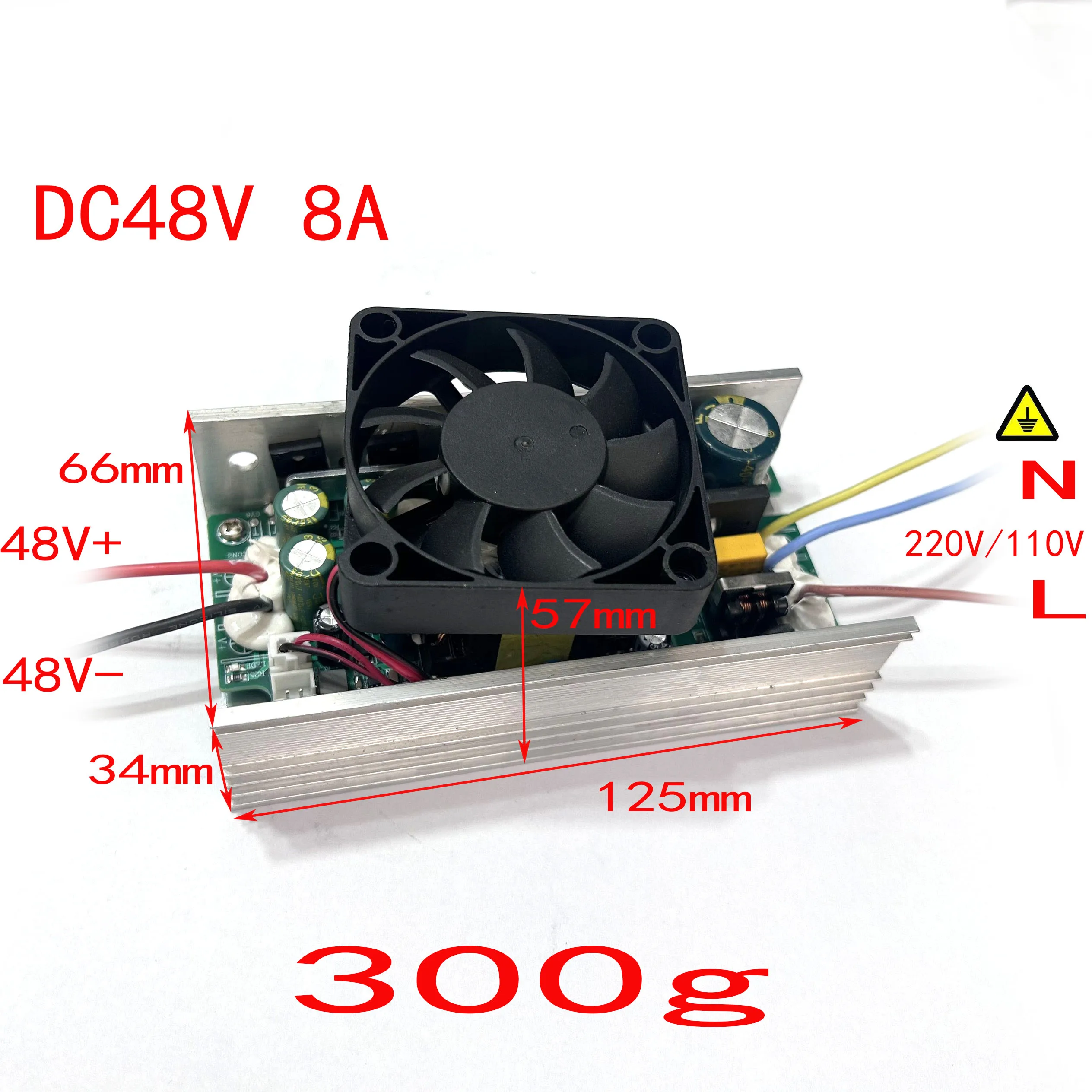 絶縁スイッチ電源ボード-ac-110v-220v-から-dc-48v-8a-ステップダウンモジュールファン付き-c470-はんだ付けステーション-diy