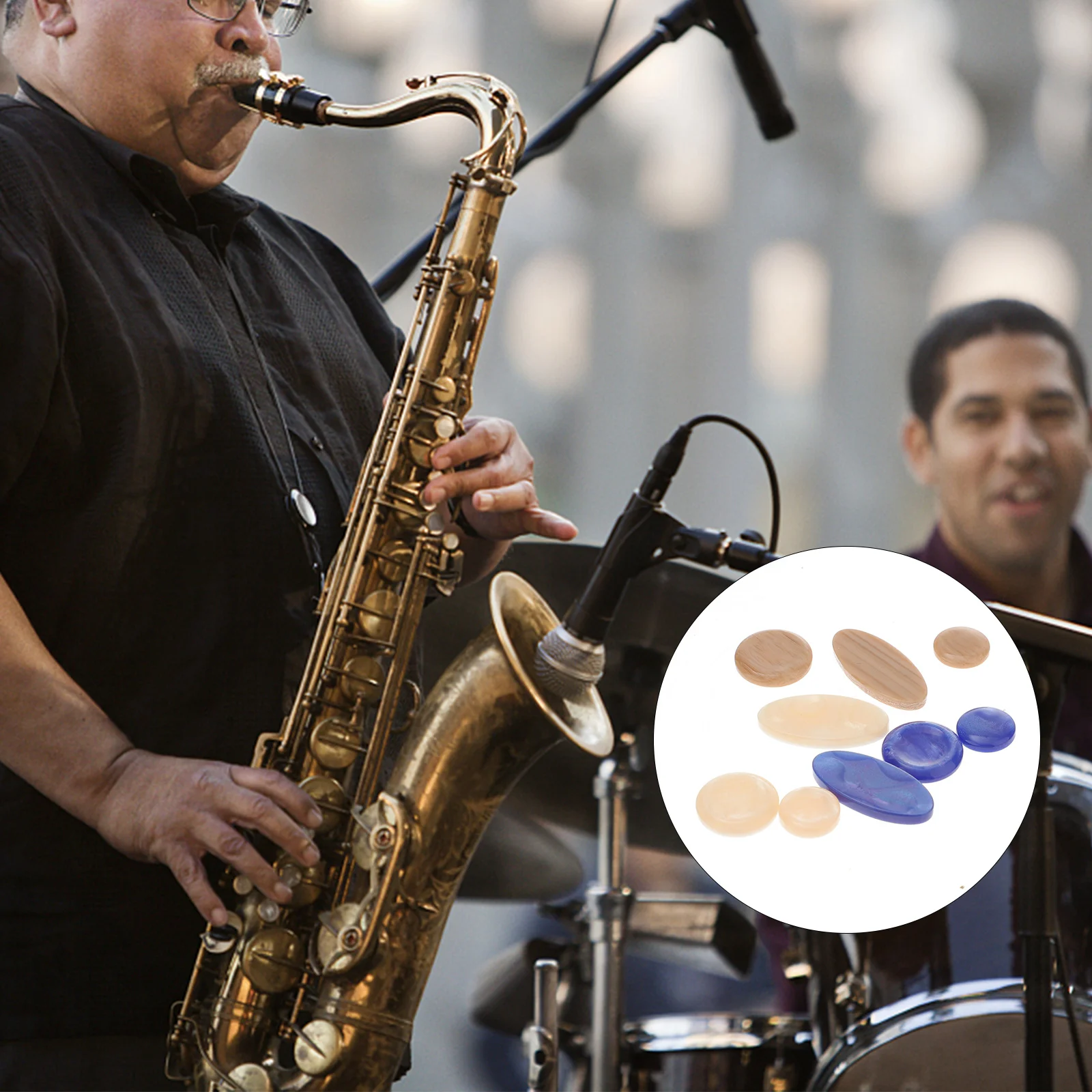

27pcs 3 Sets Saxophone Key Cover Key Shell Button For Tenor Alto Saxophone Premium Plastic Durable Accessories Blue Khaki Beige