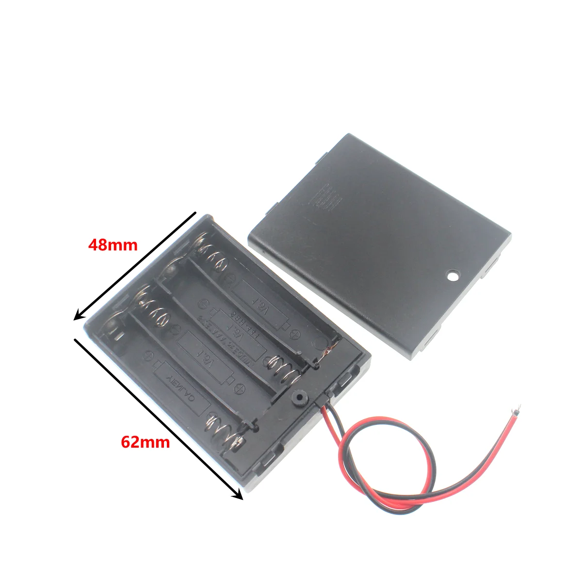 Imagem -03 - Aaa Battery Box Case Holder com Fios Abs Plastic Battery Box Conexão de Solda 14 Pcs Aaa Baterias 1-4pcs