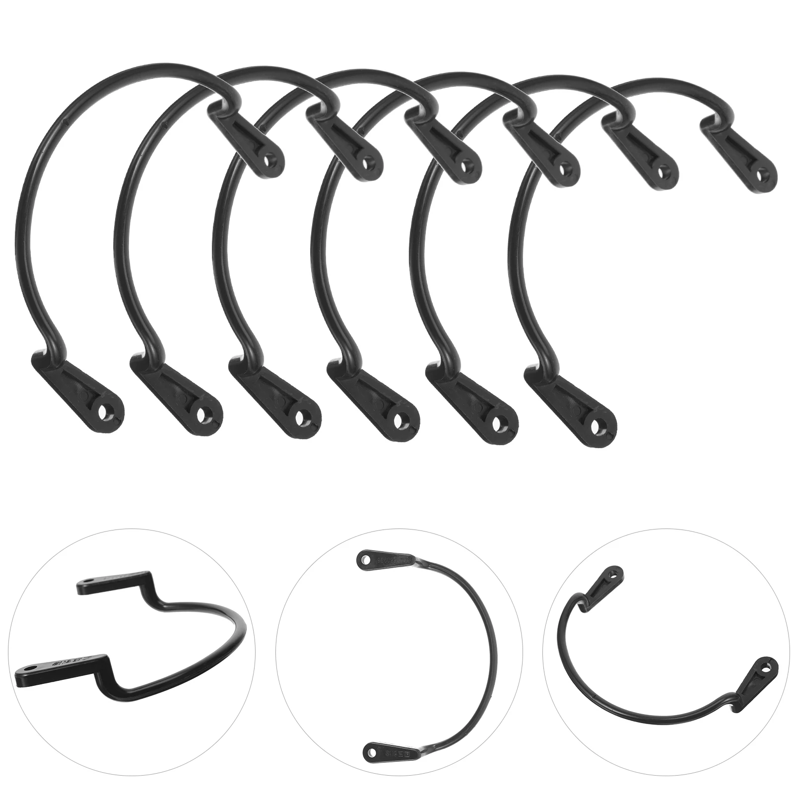 

6pcs Pool Net Pockets Holder Hanger Black Color Billiard Accessories Storage Pool Table Holder Hanger Solution