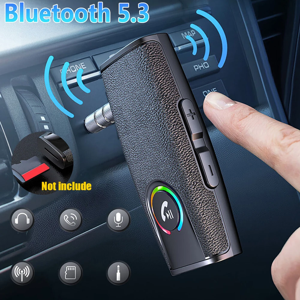 

Универсальный автомобильный Bluetooth-адаптер, черный автомобильный беспроводной приемник, автомобильный атмосферный светильник, плеер, аксессуары для авто электроники