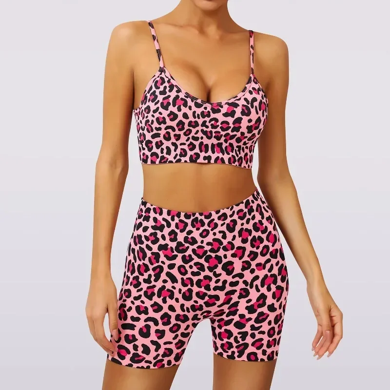 

2024 Summer Gym Bodybuilding Fitness Women's Tracksuit Sports Outfit Sportwear Woman Yoga Clothing Workout 2 Piece Yoga Sets