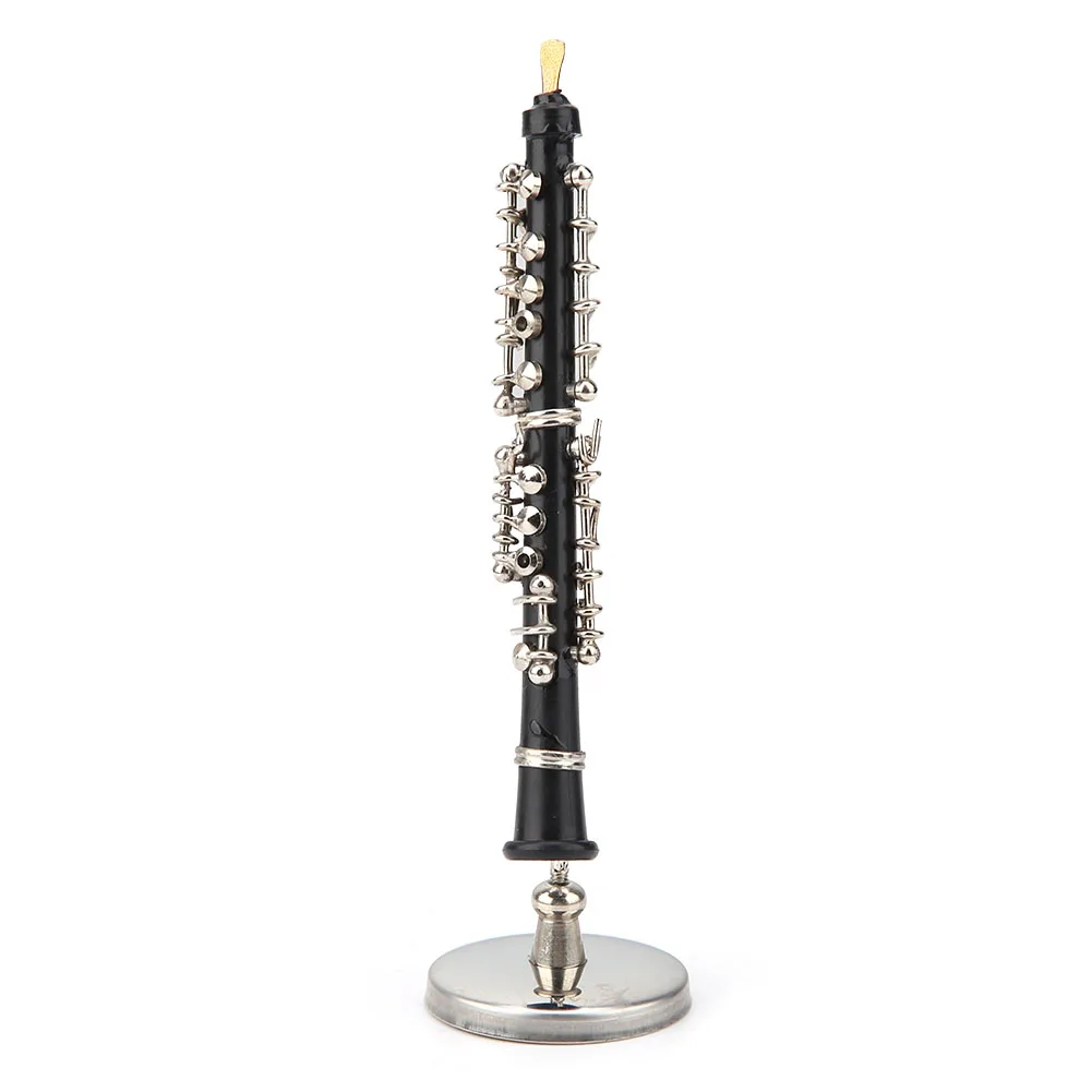 Miniature Oboe Model Metal Musical Instrument Ornaments Desk Decoration Oboe Model Display