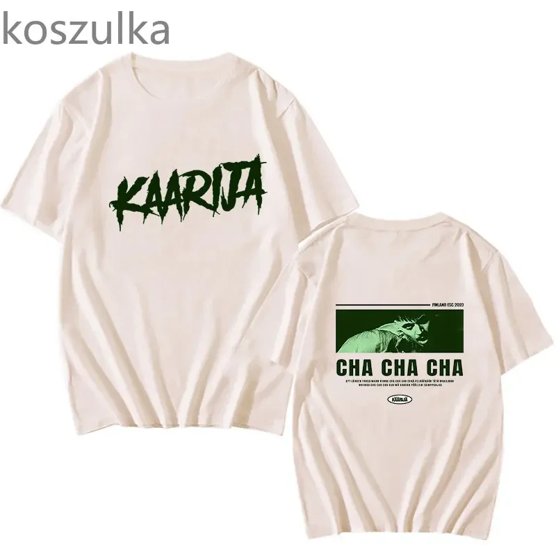 Käärijä Cha Cha Cha Finland Eurovision 2023 Kaarija T Shirts Short Sleeved Fashion Simple Printing T-shirts Loose Summer Tops