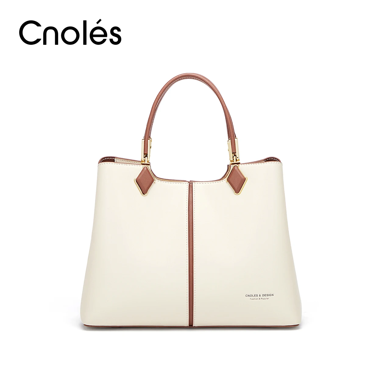 

Cnoles Elegant Women Handbag Fashion Brand Luxury Shoulder Bag Cowhide Ladies Top Handle Bags Crossbody Bag