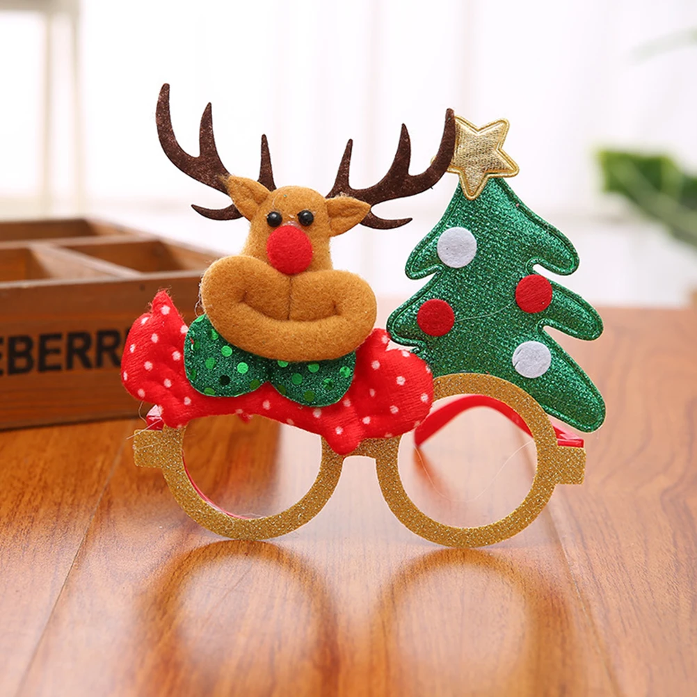 

Cartoon Glasses Fun Masks Christmas Party s Funny Xmas Costume Novelty Eyeglasses Glitter Elder