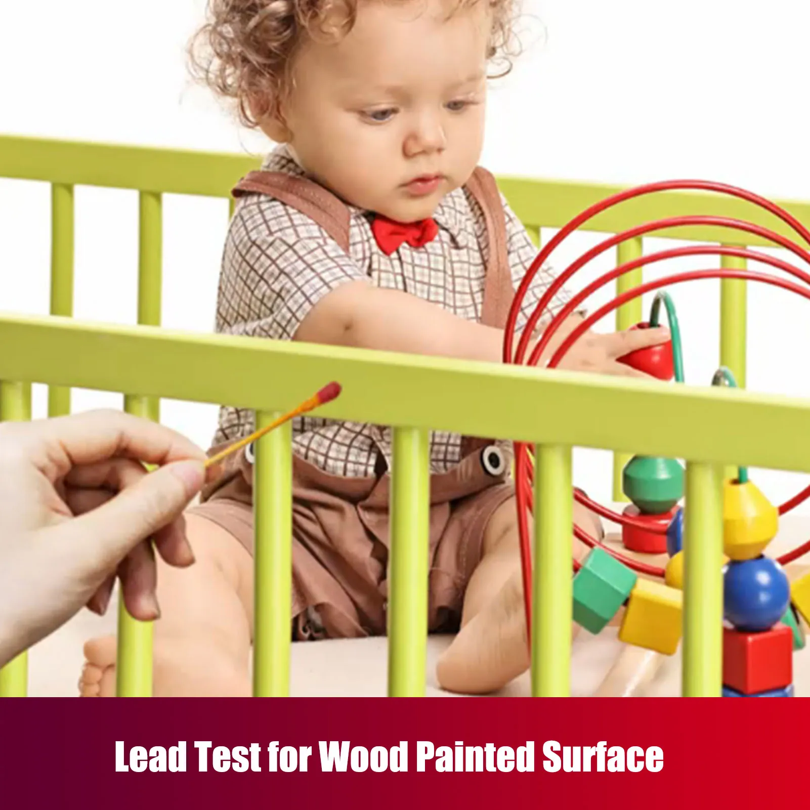 Non-Toxic Lead Paint Test Kit for Home Safety Kids Toys Wood Metal Surfaces Detection Swabs High Accuracy Tool