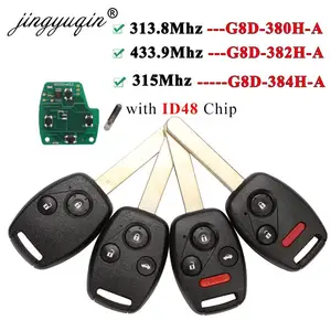 Jingyuqin G8D-380H-A /382H /384H 313.8 /315 /433MHz ID48 Remote Key zu Honda Accord CRV HRV Fit City Jazz Odyssey Shuttle Civic 12 Hauptverkauf Leuchtturm Accord 2005 - №4