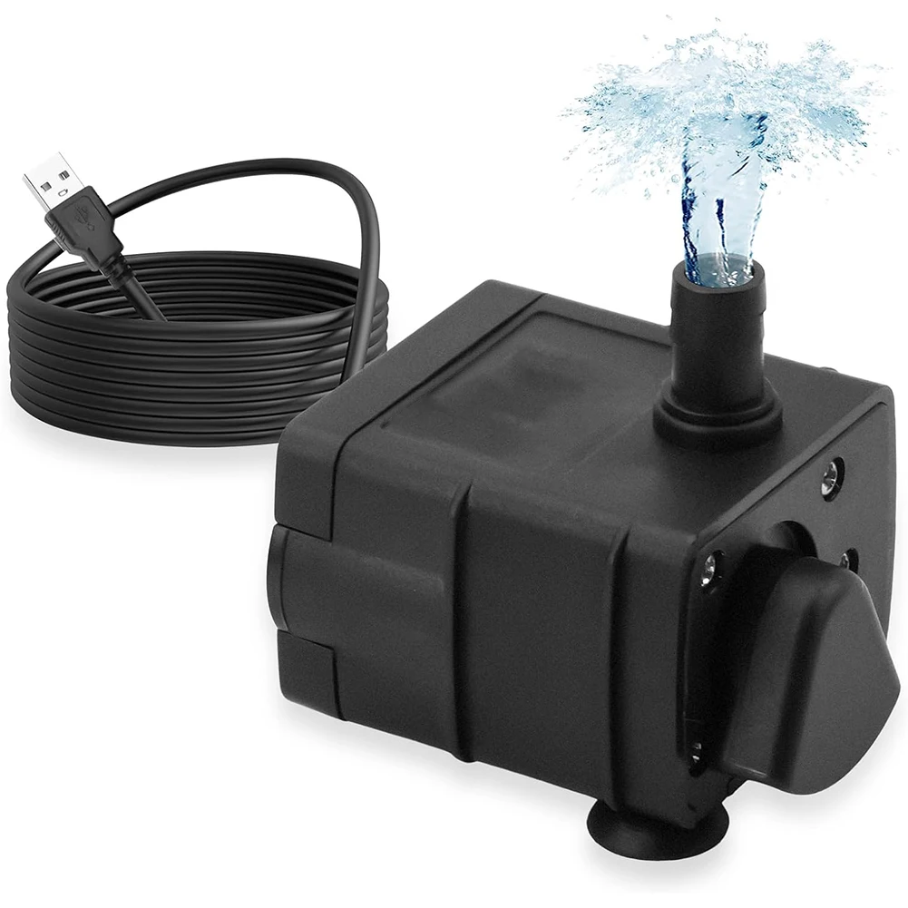 1pc USB Mini Water Pump DC 12V Solar Energy Submersible Self-start Anti-blocking Water Pump For Aquarium Pet Fountain Garden