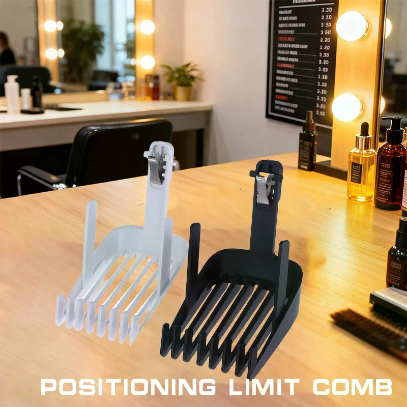 Adjustable Plastic Combs For Enchen Boost Hair Clipers Or Sharp 3S Accessor Positioning Limiting Comb Black White